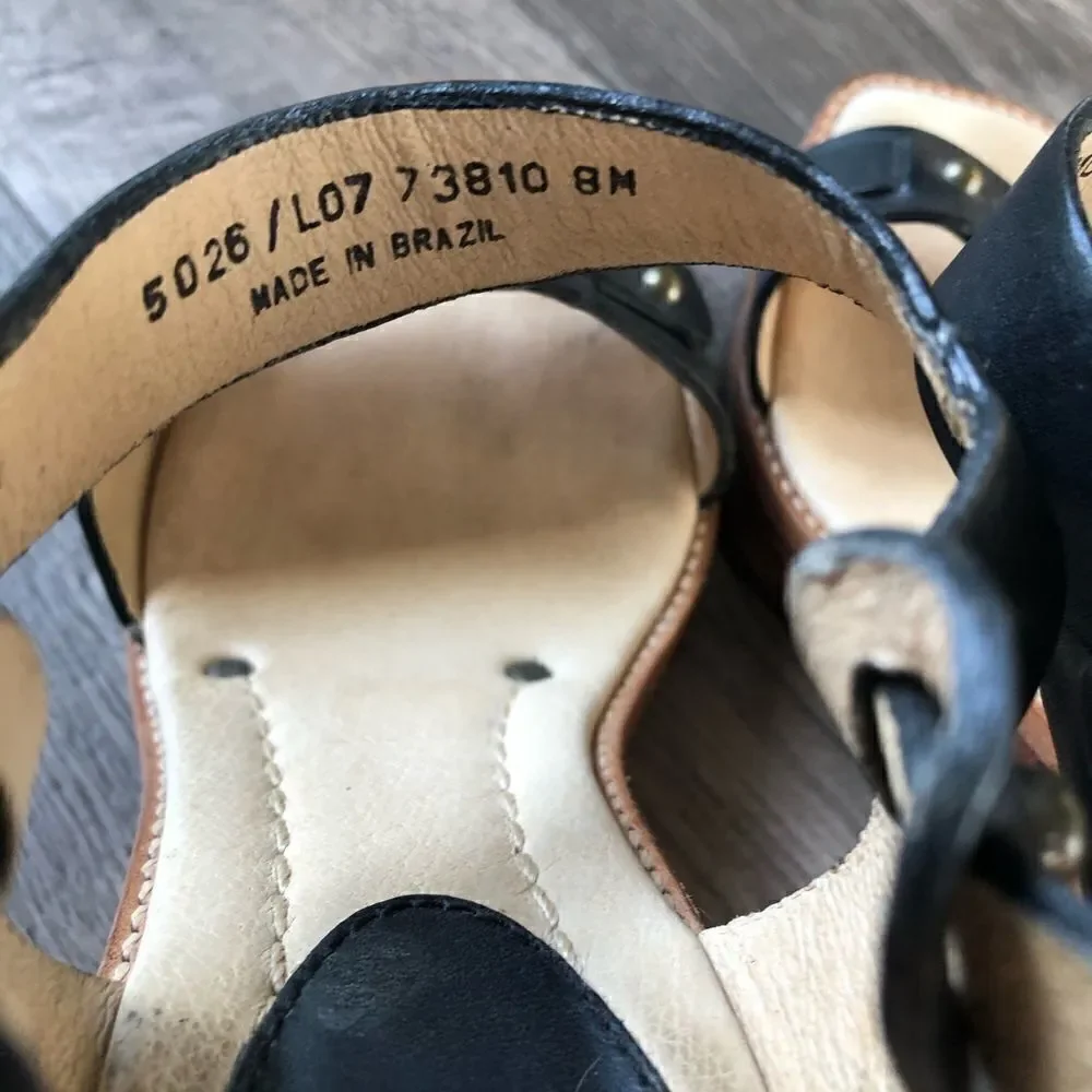 Frye leather wood